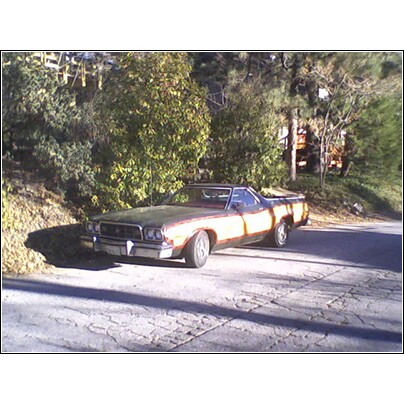 1973 Ford Ranchero - 1973 Ford Ranchero parked curbside on a sunny day.