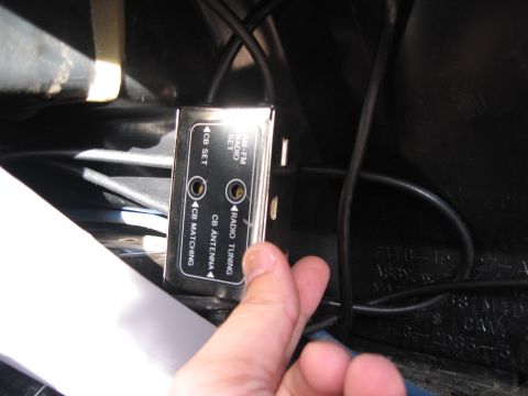 1994 Ford Bronco - CB radio antenna matching unit with various connection labels and tuning controls.