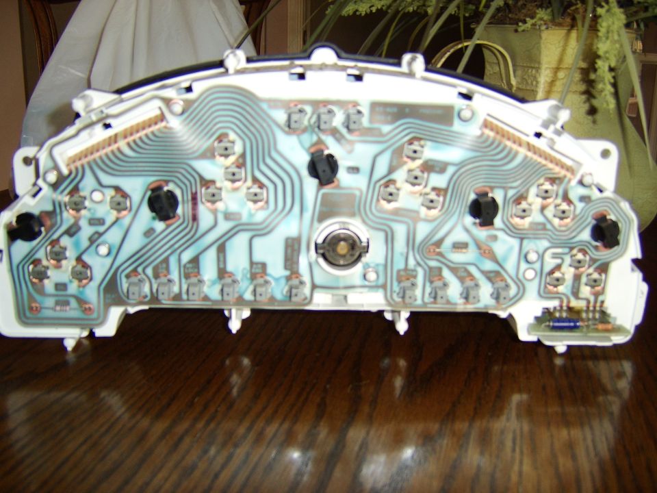 View of the backside of the Mustang Cluster

From a 94-95 Mustang GT