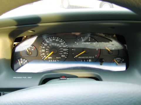 1996 Mercury Grand Marquis - Testing a bracket set. Mounted. Kind of. Crooked as hell. Had to take it out and try again.