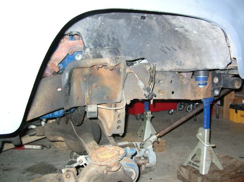 1985 Ford Bronco II - Lots of goodies to remove, strange angle brackets and other IFS suspension components are all in the way, im pretty sure that crap was heav…