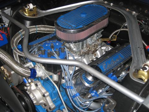 1970 Ford Mustang - Engine bay 3rd gen - after new valve covers, air cleaner and monte carlo bar