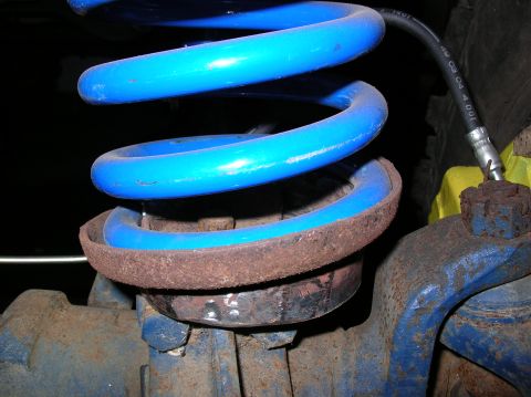 1985 Ford Bronco II - I had to cut the perches 3/4 around, taking note as to where the coil first touches them as the lowest point, and shaping it in a sort of c…