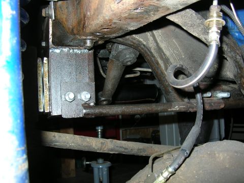 1985 Ford Bronco II - I used 6"x4" angle and braced it with a steel rod to the frame under the motors oil pan. It was only approx 10 " away from the bracket and…