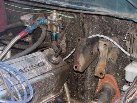 1979 Ford Bronco - Custom fuel system components, including a regulator and gauge, are visible in the engine bay.