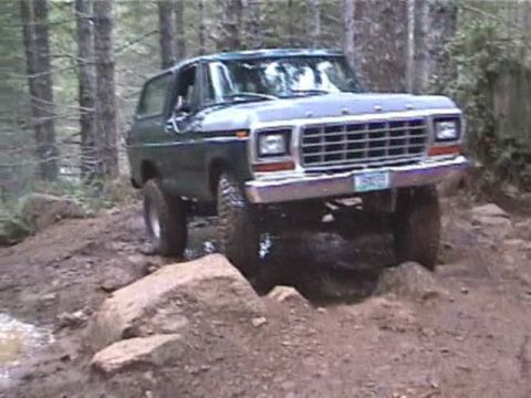 1979 Ford Bronco - This 1978 Ford Bronco navigates a rocky off-road course in a wooded area.