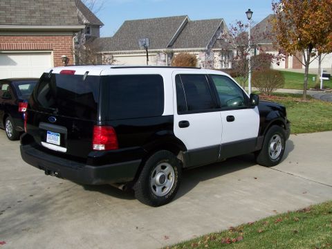 2004 Ford Expedition - A two-tone Ford Expedition is parked in a suburban driveway.