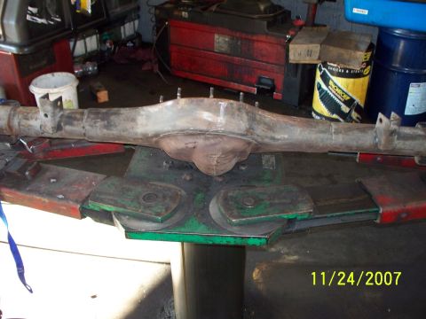 2007 Ford Ranger - Rear axle assembly shown on a stand in a workshop, dated 11/24/2007.