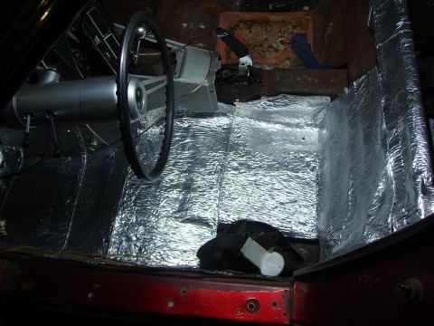 1975 Chevrolet Corvette - Fitting the sound deadener...