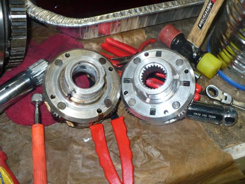 1995 Ford Bronco - top side of old (left) new (right)