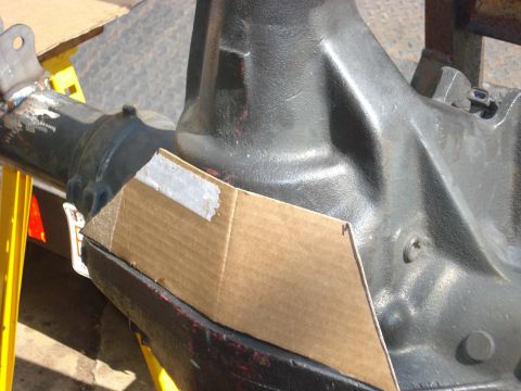1996 Ford Bronco - mocking up a skid