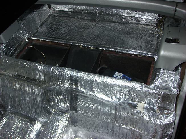 Trunk area finished insulating