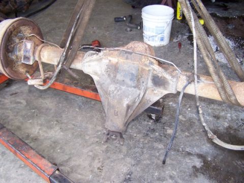 2001 Dodge 2500 - This is a rear axle assembly, likely removed for maintenance or repair.