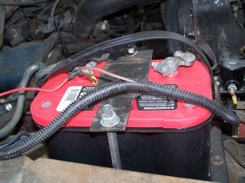 1979 Ford Bronco - Optima Red Top. No side posts