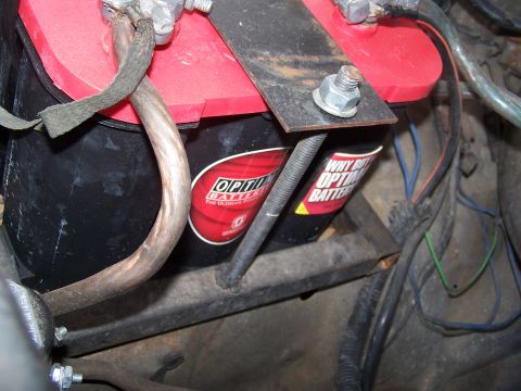 1979 Ford Bronco - Custom Battery Tray. 1x1 w/ expanded metal bottom.
