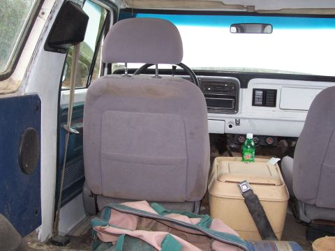 1979 Ford Bronco - Interior view of a 1979 Ford Bronco, highlighting the dashboard and seating area.