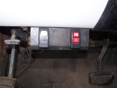 1979 Ford Bronco - One on left is open, the one on the right controls the e-fan.
