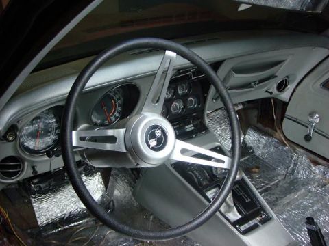 1975 Chevrolet Corvette - Dash pad has been re-dyed, and dash re-assembled.