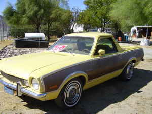 1970 Ford Ranchero - This Ford Ranchero pickup truck is seen from the front three-quarter angle.