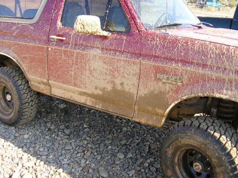 1994 Ford Bronco - This mud-covered 1994 Ford Bronco shows off its off-road capabilities.