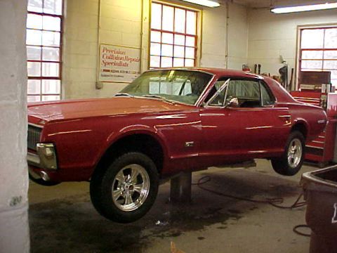 1967 Mercury Cougar - Up on the rack for some minor surgery