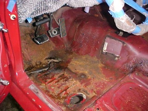 1967 Mercury Cougar - Plus there was this partially cut hole by the shifter....