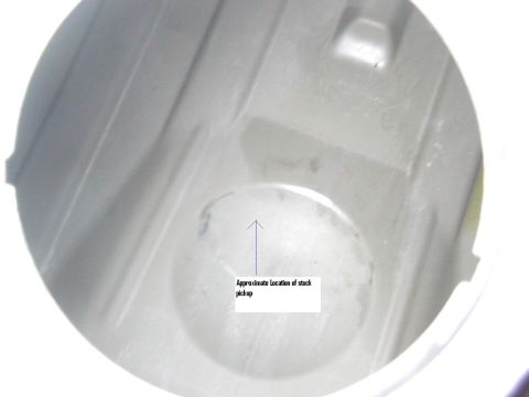 1991 Ford Bronco - This image shows the interior of a fuel tank, indicating the location of the stack pickup.