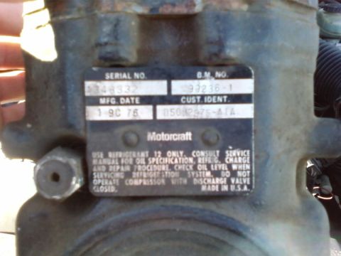 1995 Ford Bronco - This Motorcraft part has a manufacturing date of 1976, indicating it is not from a 1995 vehicle.