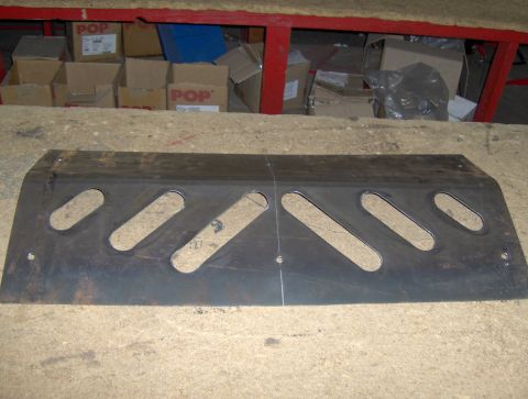 1978 Ford Bronco - This is a metal skid plate with several diagonal slots and mounting holes.