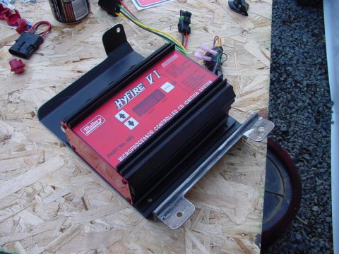 1979 Ford Bronco - Mallory HyFire VI ignition system part with wiring and mounting bracket.