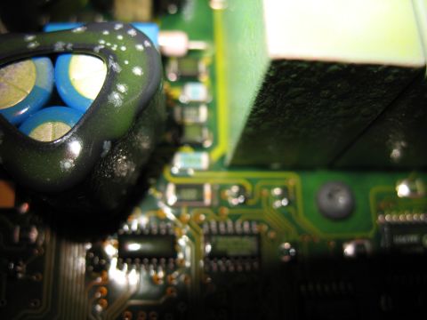 1995 Ford C-350 (Centurion Conversions) - Electronic circuit board with capacitors and inductor visible.