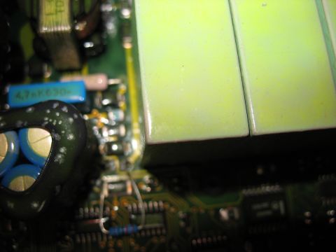 1995 Ford C-350 (Centurion Conversions) - Electronic circuit board detail showing capacitors and resistors, with visible component markings.