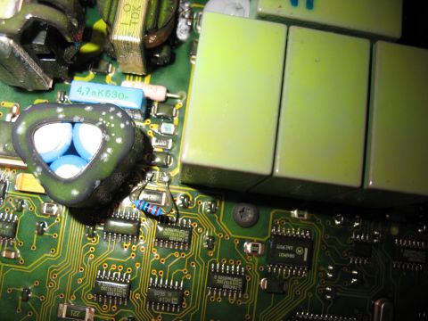 1995 Ford C-350 (Centurion Conversions) - Electronic circuit board with capacitors and chips visible.