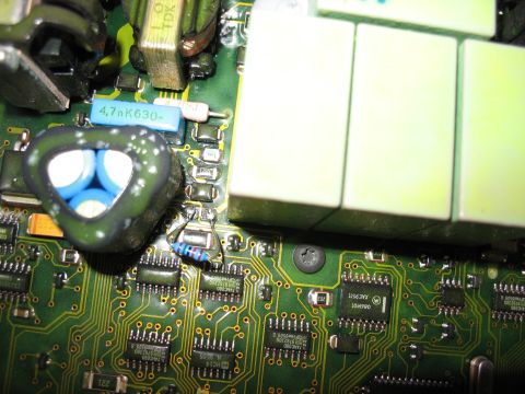 1995 Ford C-350 (Centurion Conversions) - A detailed view of an electronic circuit board, its intricate components and pathways.