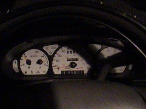 1997 Ford Taurus - White Face Gauges (Bad night shot)