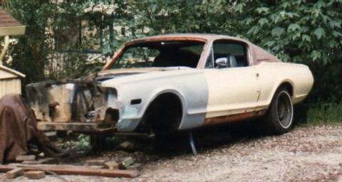 1968 Mercury Cougar - a picture i just found, this was just after the nose was reinstalled.
