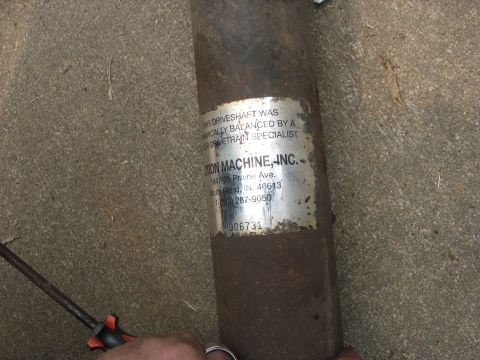 1995 Ford C-350 (Centurion Conversions) - Driveshaft from Traction Machine, Inc. in South Bend, Indiana.
