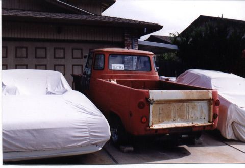 1965 Ford E100 - fresh home from the wrecker where i bought it. did i mention that almost all of my projects come from auto wreckers?