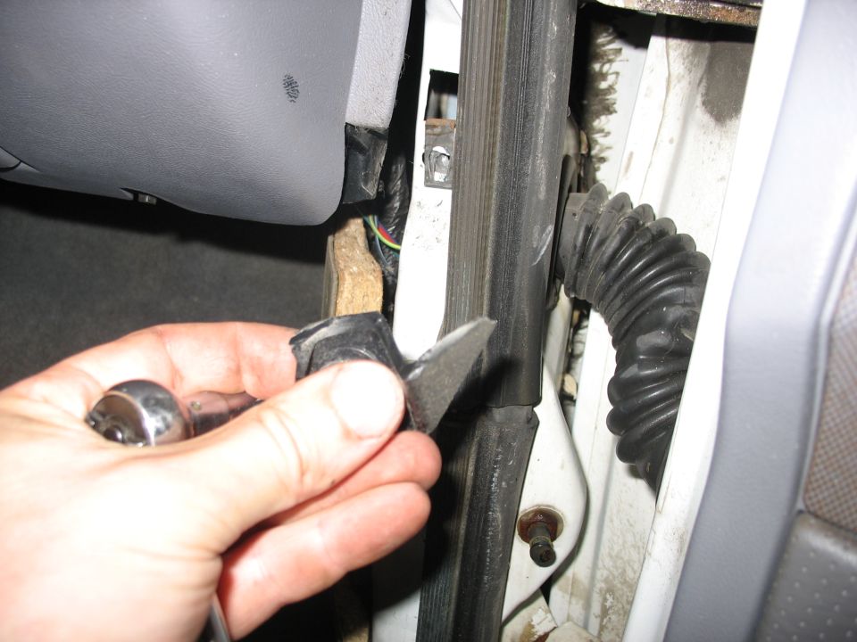 Interior door jamb repair with a utility knife and socket wrench
