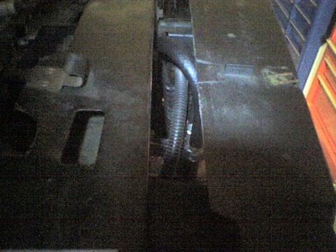 1995 Ford Bronco - Corrugated wiring harness visible in the engine bay, likely part of the vehicle's electrical system.