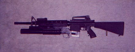 2001 Ford Crown Victoria - This image shows an assault rifle equipped with a grenade launcher attachment, not a 2001 Ford Crown Victoria.