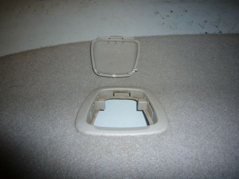 2000 Ford Crown Victoria - Interior overhead console compartment with lid open.