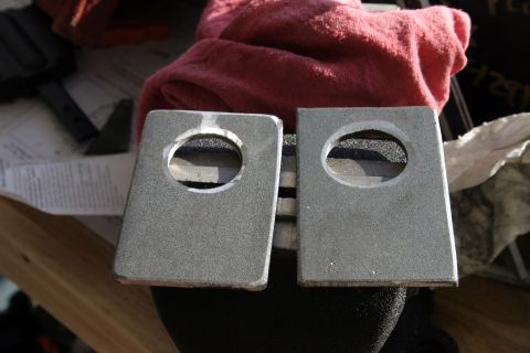 1994 Ford Bronco - Finished braces for swing arm pin
