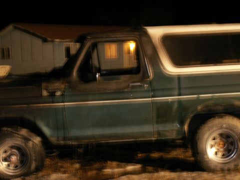1984 Ford Bronco - This 1978 Ford Bronco is seen parked at night in front of a house.