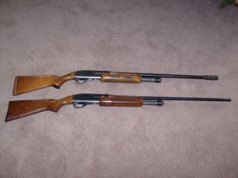 1995 Ford C-350 (Centurion Conversions) - Didn't pick these up black friday..but threw the pic in here with the other weapon. 12GA Rem 870 wingmaster top, 20 on bottom.