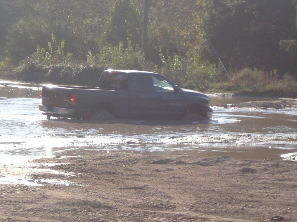 wading around