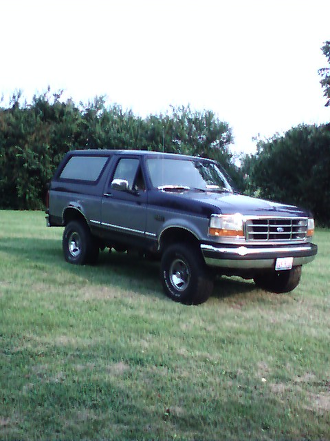 1992 Ford Bronco - This 1992 Ford Bronco is shown from a three-quarter front view.