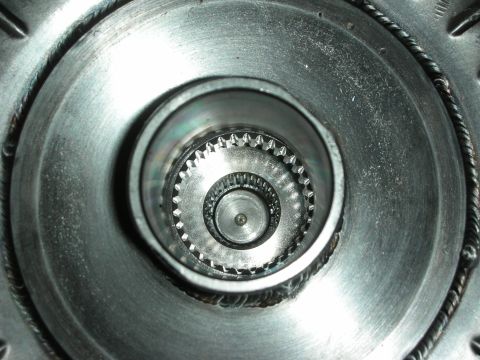 1992 Ford Crown Victoria - Transmission input shaft splines, showing multiple concentric rings and a central pin.