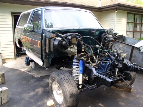 1993 Ford Bronco - The frame needed sandblasting and lots of work with a wire wheel and brush.