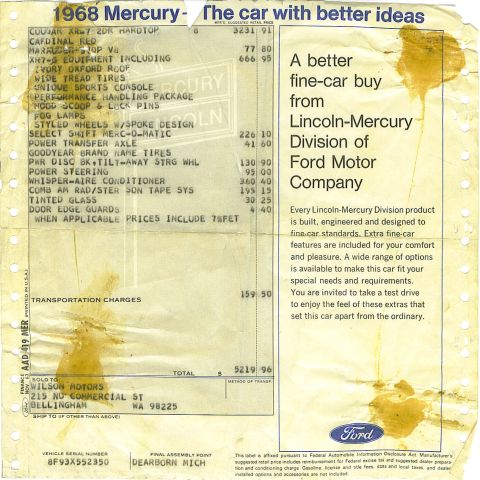1968 Mercury Cougar